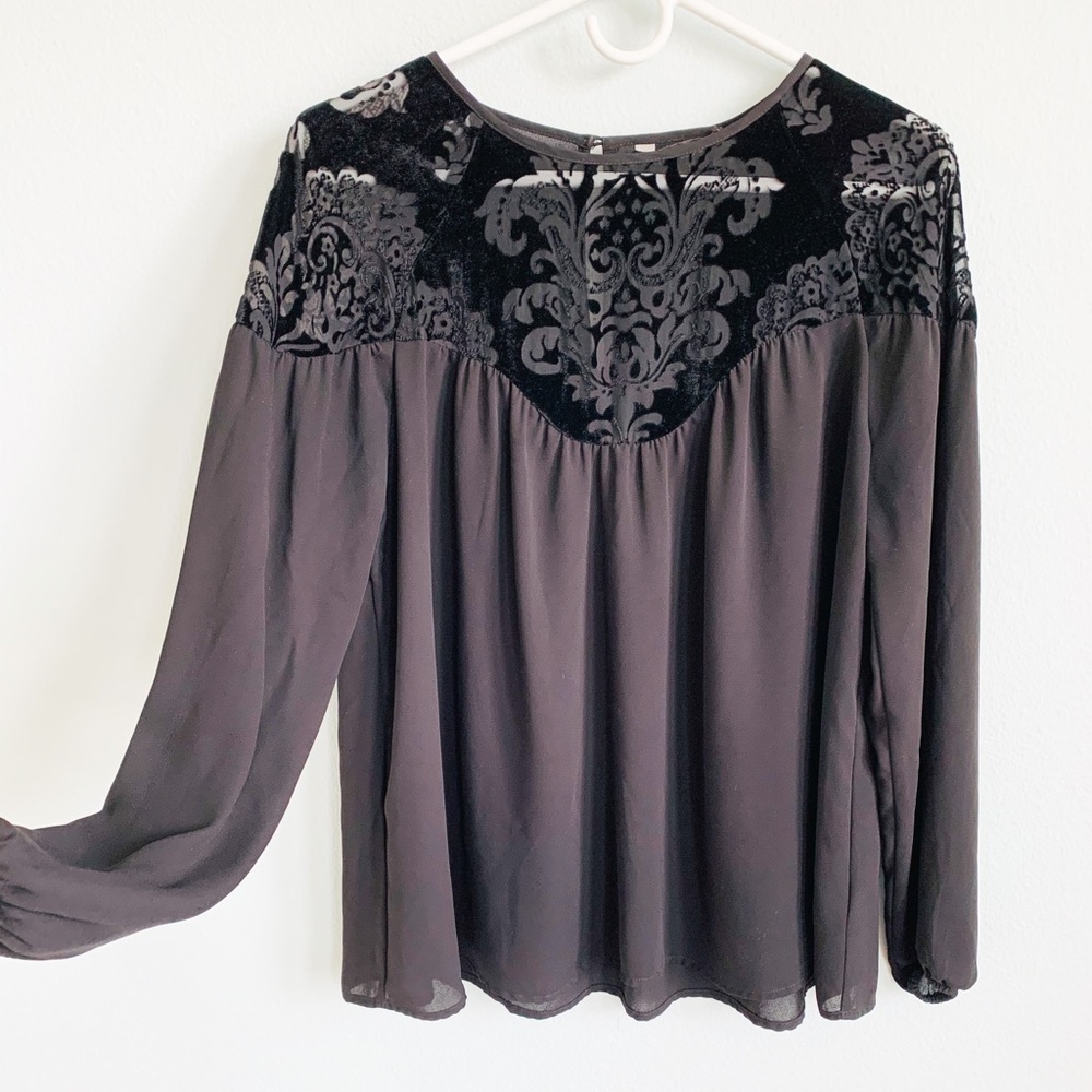 Express Black Blouse Top Casual Dressy XS